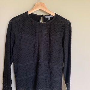 Anthropologie Blue Tassel shirt